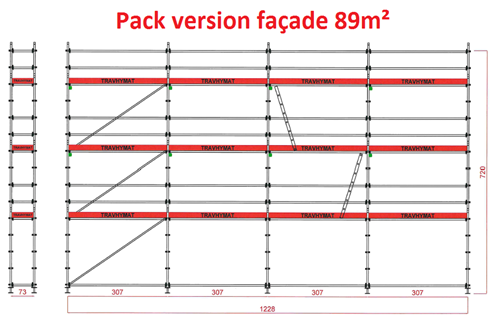 Pack Multidirectionnel façade 89m²/0.73 (12.28m x 7.20m)